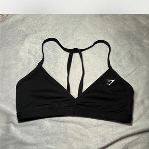 Black gymshark Strappy Sports Bra